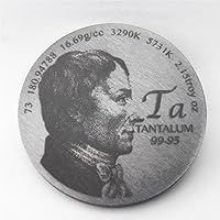 Pay Tribute to Tantalum Discoverer 1.5inch Diameter Pure Ta Metal Coin