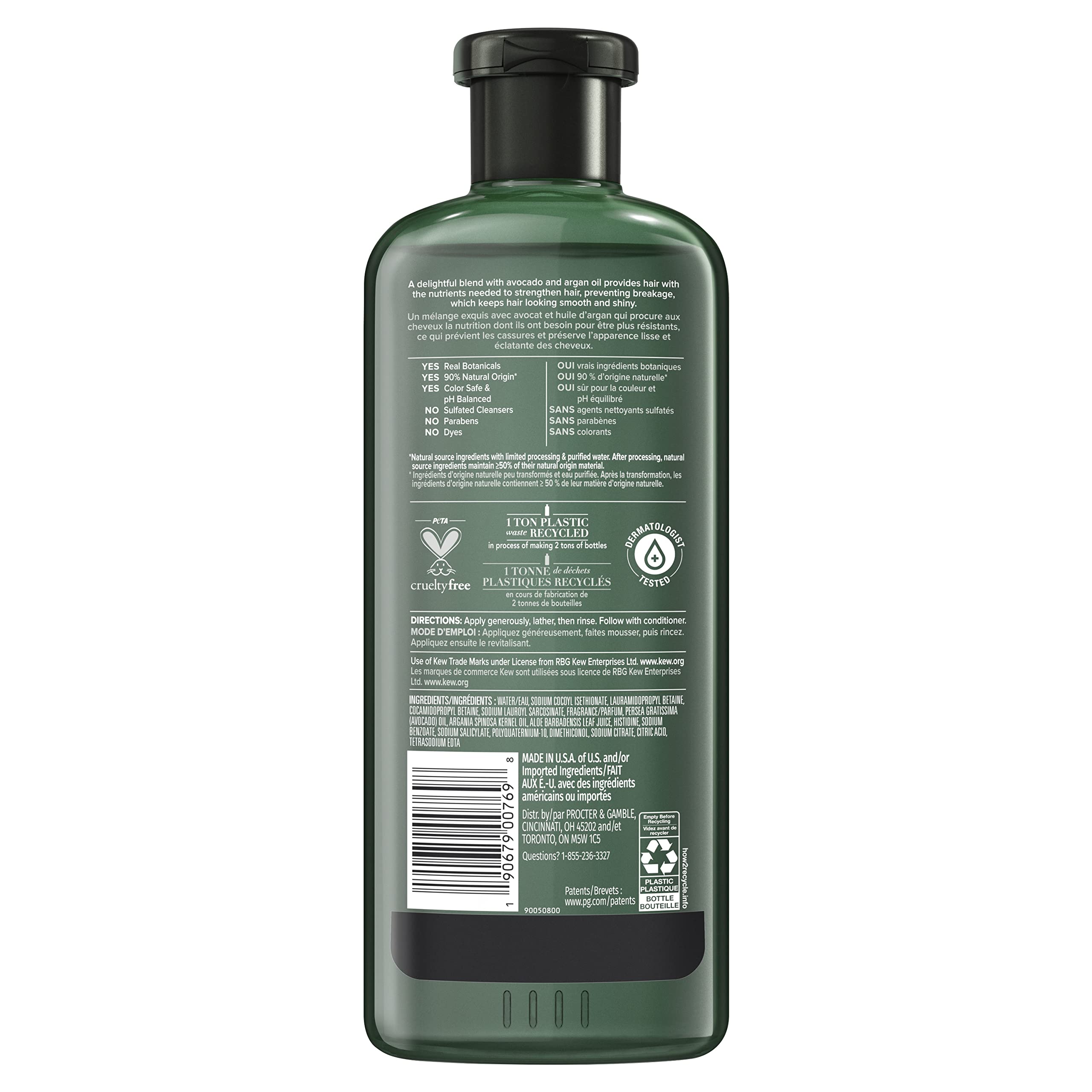 Herbal Essences Avocado & Argan Oil Sulfate Free Shampoo, 13.5 fl oz (Pack of 2)