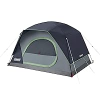 Skydome Camping Tent, 2/4/6/8 Person Weatherproof Tent with 5 Minute Setup, Includes Pre-Attached Poles, Rainfly, Carry Bag & Roomy Interior