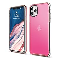 elago Clear Hybrid Case Compatible with iPhone 11 Pro Max [Neon Pink]