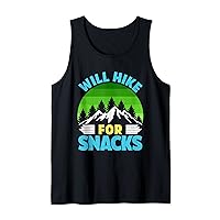 Hiker funny Mountain fan will Hike for Snacks Hiking lovers Tank Top