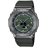 Casio GM-2100B-3AJF Men's Watch, Metal Cover, Green, Metal Covered (Khaki)