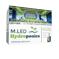 Miracle LED Hydroponics LED Indoor Grow Light Kit - Includes 2 Absolute Daylight Blue Spectrum 100W Replacement Grow Light Bulbs & 1 2-Socket Corded Fixture with SproutMatic Timer (6-Pack)