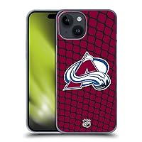 Head Case Designs Officially Licensed NHL Net Pattern Colorado Avalanche Hard Back Case Compatible with Apple iPhone 15