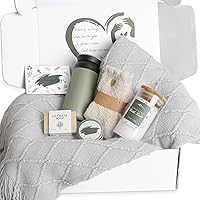 Self Care Gifts for Women, Get Well Gifts for Women, Sympathy Gift Baskets, Get Well Soon Care Package, Inspirational Gifts for Women, Encouragement Gifts Baskets for Women, Sending Hug Gifts (Grey)