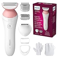 Beauty Lady Electric Shaver Series 6000, Cordless with 7 Accessories, BRL146/00, White