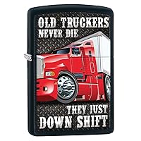 Lighter: Old Truckers Never Die - Black Matte 80538