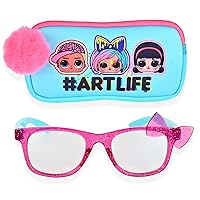 LOL Surprise Blue Light Blocking Glasses for Kids with Case Girls Glasses for Computer and Gaming Age 2-10 Eyewear