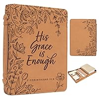 Large Bible Covers for Women - Floral Bible Cover Case for Women | Bible Carrying Case for Women | Girls Bible Cases for Women | Leather Bible Covers for Women with Pockets | Bible Book Cover Gifts