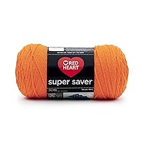 RED HEART Pumpkin Super Saver Yarn, 1 Pack