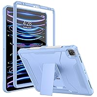 Soke Case for iPad Pro 12.9 Inch 6th/5th/4th Generation(2022/2021/2020 Release), Rugged Shockproof Protective Cover with Built-in Kickstand for Apple iPad Pro 12.9 - Light Blue