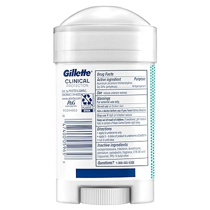 Gillette Clinical Antiperspirant and Deodorant for Men, Long Lasting Sweat Protection, Ultimate Fresh, 2.6 Ounce