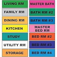 Home Moving Labels Color Coded Packing Stickers (140Home)
