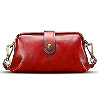 Premium Leather Retro Handmade Bag, Ladies Vintage Leather Purse Shoulder Purses Messenger Bag Doctor Bag