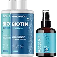 Hair Thickening Products for Women and Men - Sulfate Free Hair Thickening Shampoo and Biotin Hair Growth Conditioner plus Hair Oil for Dry Damaged Hair and Growth with Rosemary Oil for Hair Growth