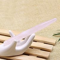 Natural Jade Wand White Crystal Massage Wand Obsidian Stick Natural Hot Stone Body Massage Stick Face Massager Bar Beauty Sticks 1Pcs (Color : 4)