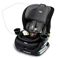 Poplar Convertible Car Seat, 2-in-1 Car Seat with Slim 17-Inch Design, ClickTight Technology, Stone Onyx