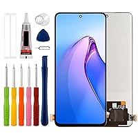 [New] Duotipa TFT LCD Display Touch Screen Digitizer Assembly Replacement for Oppo Reno 8 Pro 5G 2022 CPH2357 6.7'' with Technical Repair Tools Kit-No Fingerprint Function.
