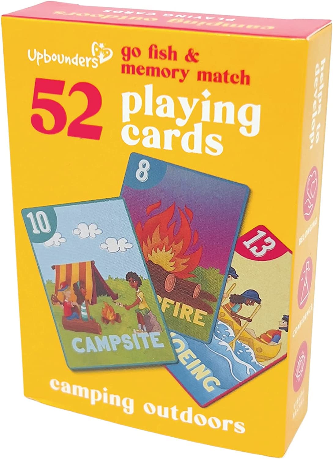 Upbounders by Little Likes Kids - Camping Outdoors Go Fish! Card Game - Classic Family Game for Kids Toddlers Preschool - Diverse, Multicultural Matching Pairs Game