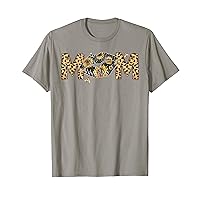 Mom Lips Leopard Sunflower Bee Design for Mother's Day T-Shirt