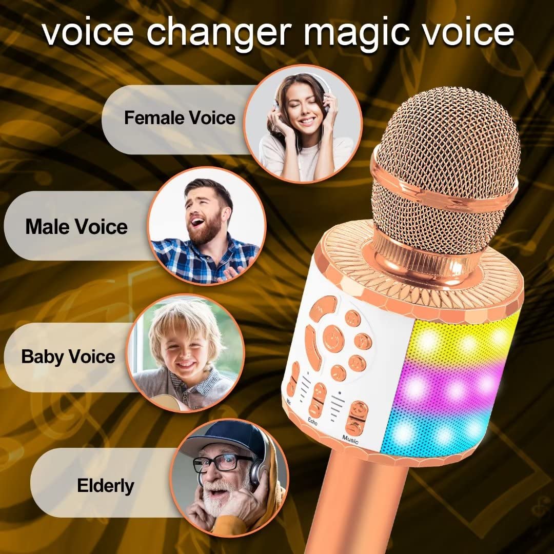 Hayruoy Kids Microphone for 3 4 5 6+ Year Old Boy Girl Birthday Gift,Karaoke Machine for Kids,Birthday Gifts for 3 4 5 6+ Year Old Girls Boys,Popular Christmas Toys for 3 4 5 6+ Year Old Boys Girls
