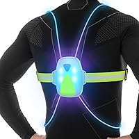 LED Reflective Running Vest with Front Light,Running Lights for Runners,Reflective Running Gear for Men/Women Running,Cycling or Walking, High Visibility Warning LED Lights