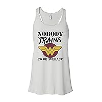Superhero Womens Workout Tanks Nobody Trains to Be Average Royaltee Shirts