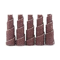 1-1/2 inch Cone Mini Sanding Engine Port and Polish Kit, 80 Grit Aluminum Oxide Spiral Rolls Full Taper, Porting and Polishing Set Sandpaper Sanding Abrasive for Flash Removal (5 Pack)