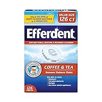 Efferdent Retainer & Denture Cleaner Tablets, Coffee & Tea, 126 Count