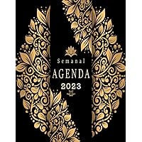 agenda 2023 semanal: agenda 2023 semanal,12 meses de enero a diciembre de 2023 maravilloso planificador de gran formato A4 120 paginas 2 páginas por semana patrón de mandala. (Spanish Edition)