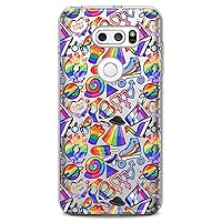 Case Replacement for LG G7 ThinkQ Fit Velvet G6 V60 5G V50 V40 V35 V30 Plus W30 Soft Love Cute Gay Clear Silicone LGBTQ Design Queer Pride Lightweight Slim fit Rainbow Flexible Print