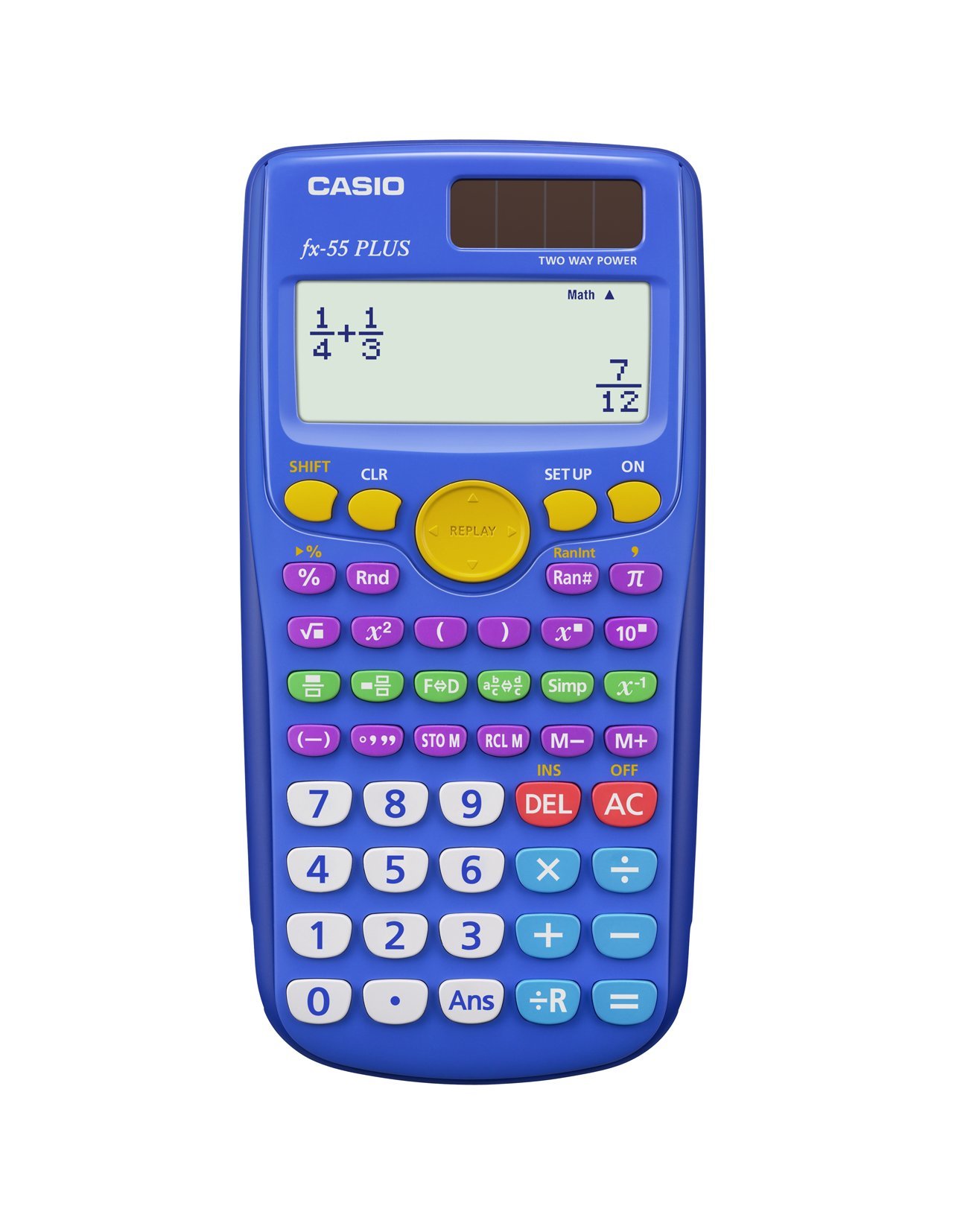 Casio fx-55 PLUS Elementary/Middle School Fraction Calculator Small