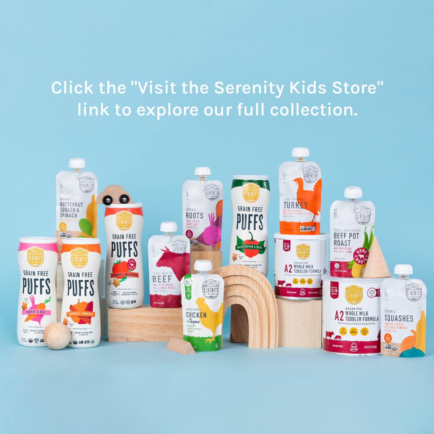 Serenity Kids Regenerative Land to Market Verified Baby Food Pouch Bundle | 6 Each of Grass Fed Bison, Beef & Ginger, and Beef (18 Count)