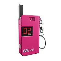 BACtrack Keychain Breathalyzer (Pink) | Ultra-Portable Pocket Keyring Alcohol Tester for Personal Use