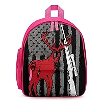 Hunter Deer USA Flag Cute Printed Backpack Lightweight Travel Bag for Camping Shopping Picnic