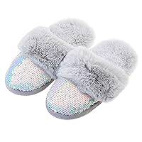 LseLom Girls Cute Slippers with Rubber Soles Kids House Slippers Indoor Outdoor Slippers for Toddlers Kids Memory Foam House Shoes for Little Girls