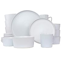 Elama Luxmatte Dinnerware Set, 20 Piece, White