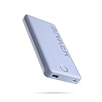 Anker Power Bank, 10,000mAh Portable Charger (PowerCore PIQ), High-Capacity Battery Pack for iPhone 15/15 Plus/15 Pro/15 Pro Max/14/14 Pro/Samsung/Pixel/LG (Cable and Charger Not Included)(Purple)