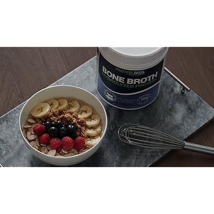 Bone Broth Protein Powder, Packed with 22.25g of Pure Premium Collagen Peptides Per Serving, 20oz. Grass Fed, Pasture Raised, Paleo & Keto Friendly- No additives or Flavorings, 20oz.