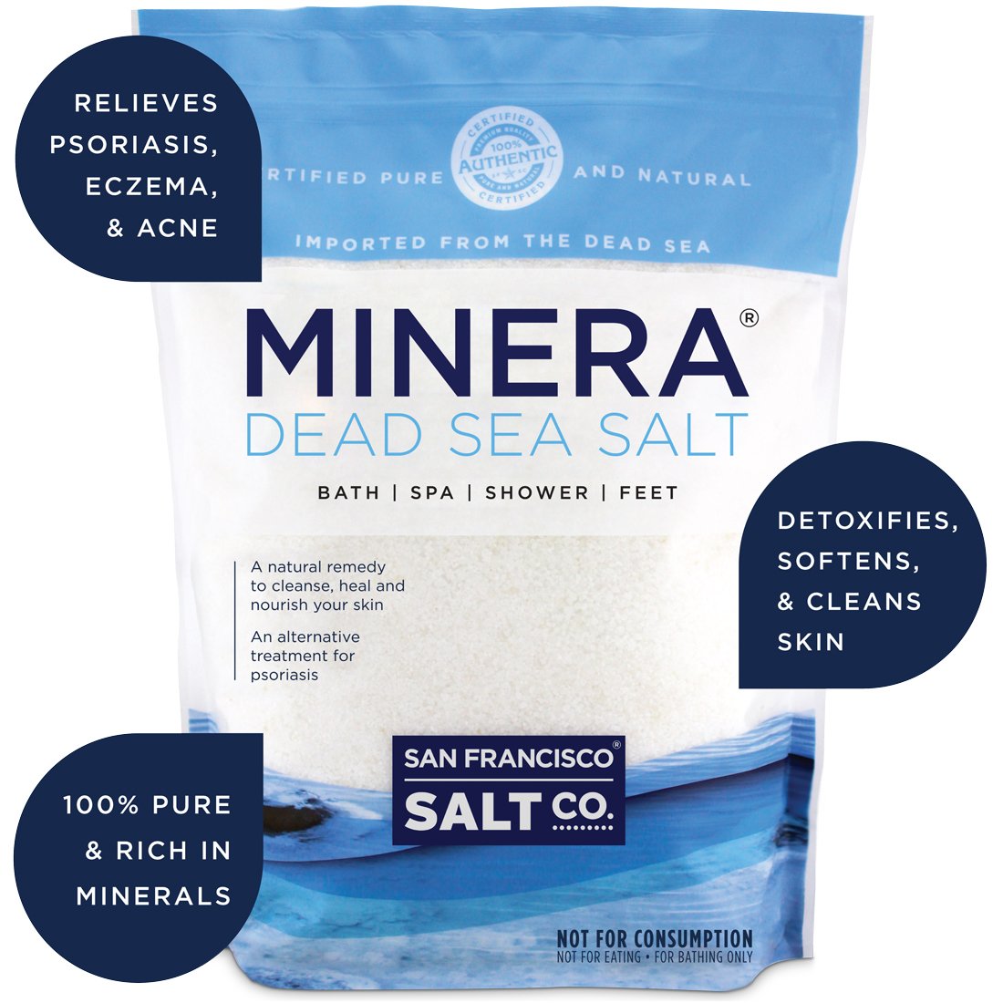 Minera Dead Sea Salt - 2 lb. Bag Fine Grain