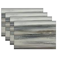 Dining Table Placemats Gray Modern Abstract Art Painting Table Mats 12x18 Inch Table Runner and Placemats Set of 6 Oxford Cloth Washable Stain Heat-Resistant Desktop Decor