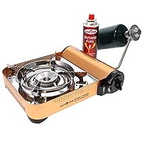 GS-4000P - Camp Stove - Premium Propane or Butane Stove with Convenient Carrying Case - Patent Pending - Great for Camp Stove and Portable Butane Stove for All Cooking Application