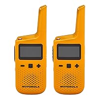 Motorola Solutions, Portable FRS, T380, Talkabout, Two-Way Radios, Rechargeable, W/ Charging Dock, 22 Channel, 25 Mile, Yellow, 2 Pack