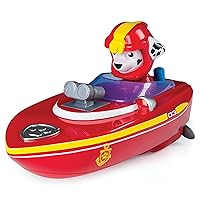 Paw Patrol Bath Toy for Boys & Girls - Marshall Toy Rescue Boat - Wind-Up Pool & Water Toy for Bath Time - No Batteries Required - Stocking Stuffer, Christmas, Holiday, Birthday Gifts for Kids Age 4+
