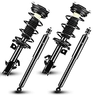Front + Rear Complete Struts Coil Spring Assembly Shock Absorbers Compatible with Nissan Versa 2007-2012, Replace 172351 172352 343465