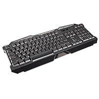 Trust GXT 280 Adjustable LED RGY Backlit Wired Gaming Keyboard, Programmable Keys, Black