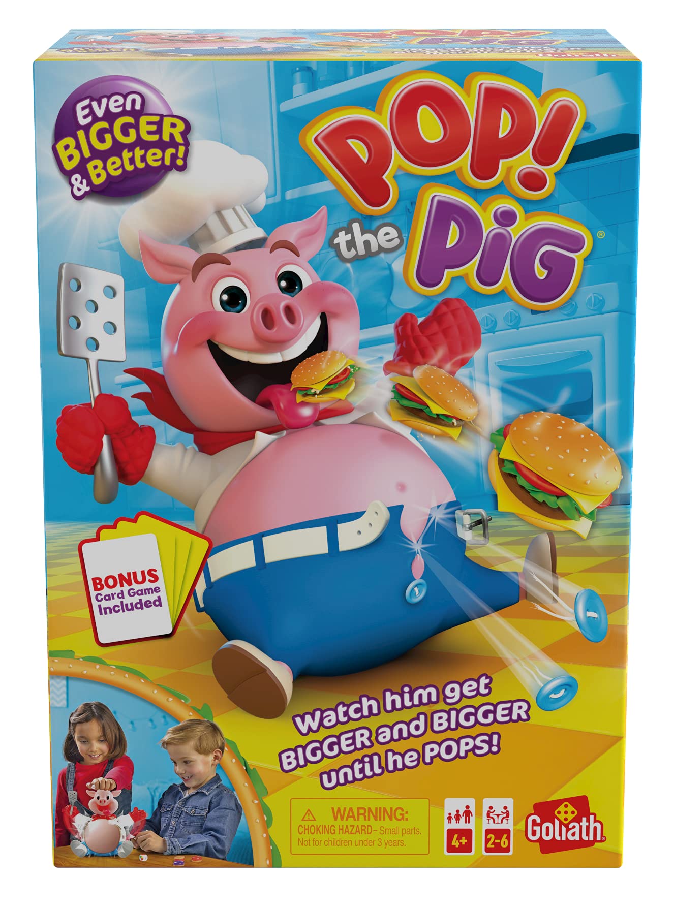 Pop The Pig (Bigger & Better) w/Greedy Granny Old Maid Card Game by Goliath, Multi Color