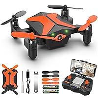 Mini Drone with Camera - FPV Drones for Kids, RC Quadcopter Kids Drone with App FPV Video, Voice Control, Altitude Hold, Headless Mode, Trajectory Flight, Foldable Drone Girls Gifts Boy Toys