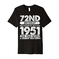 Vintage 1951 72 Year Old Gifts Limited Edition 72nd Birthday Premium T-Shirt