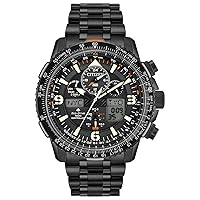 Citizen Men's Promaster Air Skyhawk Eco-Drive Pilot Watch, Atomic Timkeeping Technology, Chronograph, Power Reserve Indicator, Ana-digi Display, Luminous Hands and Markers, Anti-Reflective Crystal